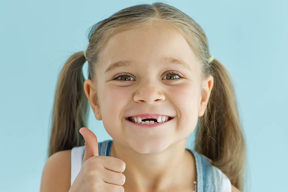 The child has lost a tooth