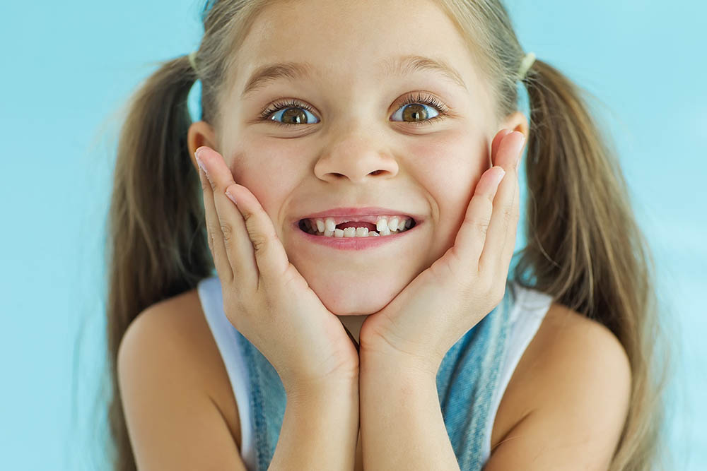 The child has lost a tooth